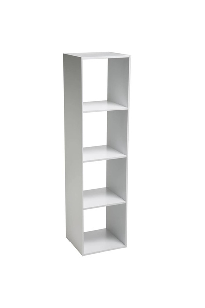 Βιβλιοθήκη 5Five Mix n'Modul με 4 διαμερίσματα, 35x32x134 cm, λευκή