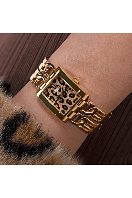 GUGW0807L2 Leopar Desenli Kadın Kol Saati