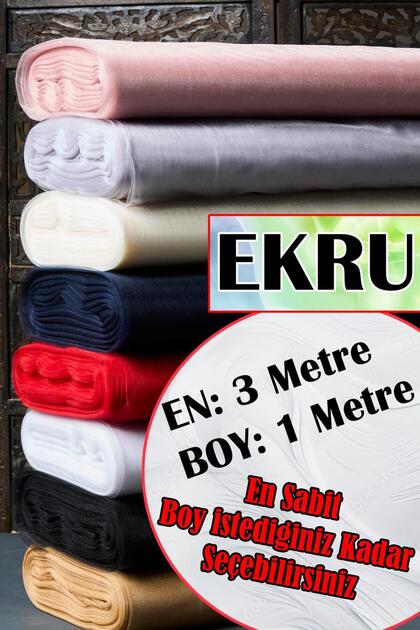 Çok Amaçlı Kristal Tül (Bohça Tülü) Metrelik - En: 3 Metre / Boy: 1 Metre - EKRU