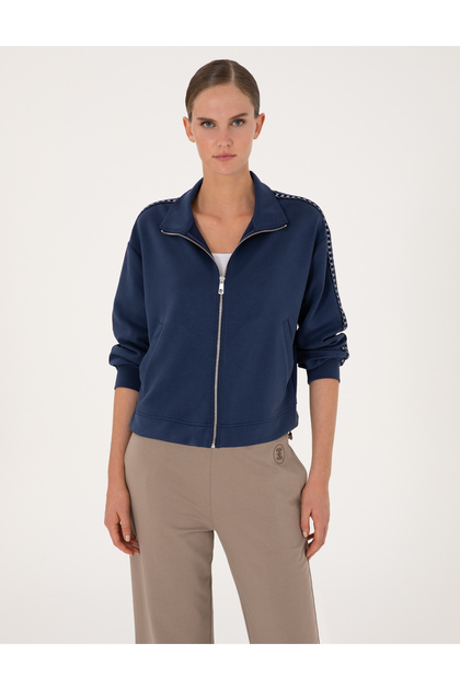 Navy Blue Regular Fit Knitted Cardigan 50309115-Vr033