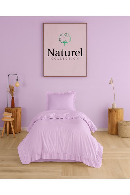 Ruffled Single Stonwashed Duvet Cover Set 100% Cotton