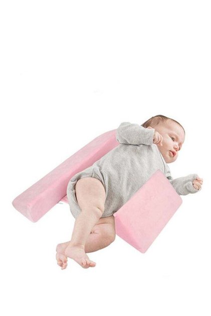 Baby Side Safer Sleeper Adjustable Wedge With Removable Anti Roll Positioner (Pink)