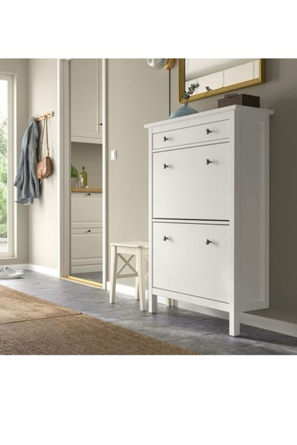 IKEA HEMNES ヘムネス シューズボックス２段 ヘムネス 玄関収納(収納家具)の中古が安い！激安で譲ります・無料で
