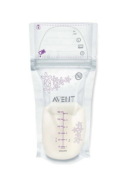 Breast Milk Storage Bags - 180mL, 25 Pack, Pre-Sterilized, Leak-Proof, Freezer-Safe