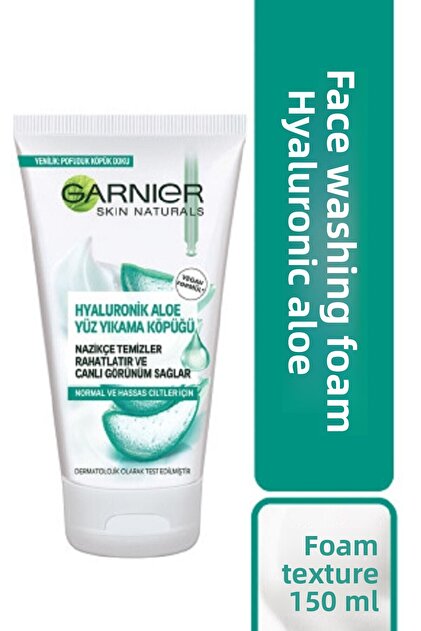 Garnier Hyaluronic Aloe Vera Face Wash Foam 150 ml- Trendyol