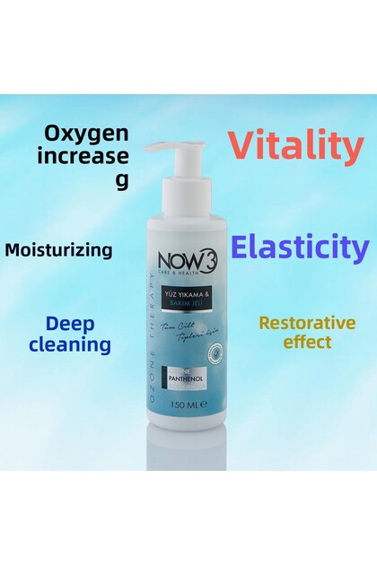 Ozonated Face Washing Gel 150 ml Facial Cleansing GelAnti-Acne, Gives Brightness to the Skin