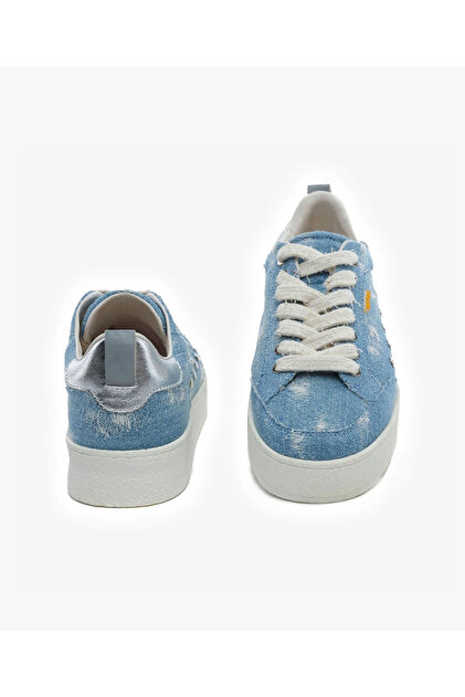 Greyder Kadın Mavi Hakiki Deri Sneaker Ayakkabı 5Y2UA34443