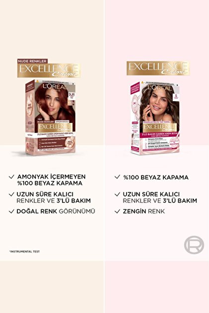 L'Oreal Paris Excellence Creme Amonyaksız 5UR Nude Kızıl Saç