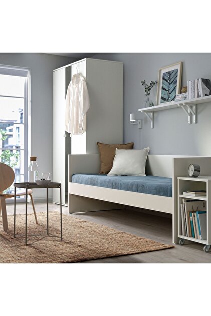 【送料無料】Dawn & Niden Div. 187/4枚セット IKEA divan, beyaz, 80x200 cm, çekmecesiz Nevresim seti ve yatak