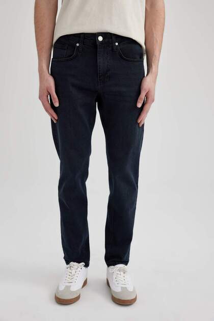 Slim Tapered Fit Skinny Fit Regular Waist Shrinkable Leg Jean Trousers C4222AX24SP