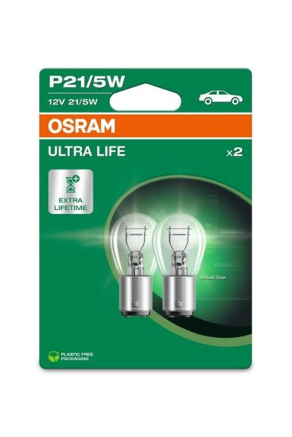 Σετ 2 λαμπτήρων P21/5w, 12v, κυψέλη Ultra Life