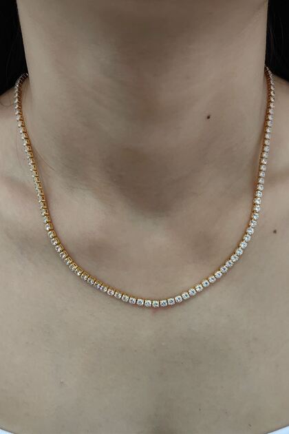 Gold Cap. 3mm. Waterway Stone Women's Necklace Chain Ek18Sr-3
