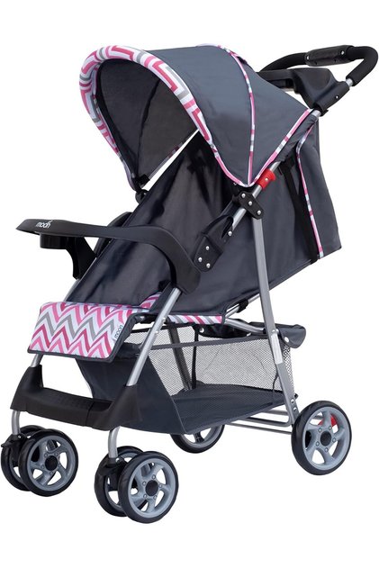 Trek Baby Stroller – One Hand Fold Baby Travel Gear – Lock, Dual Tray, Leg Rest,