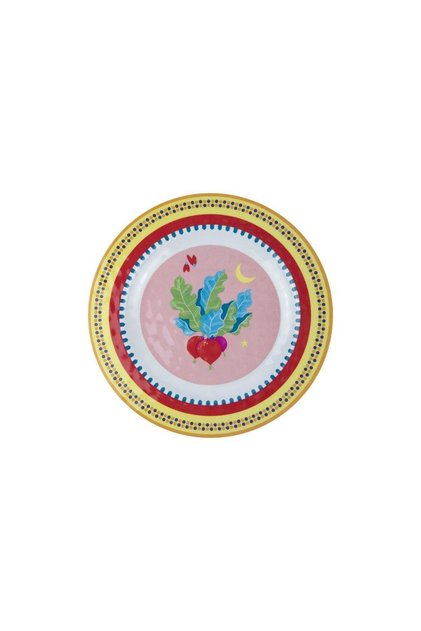 Mamma Mia 6-Piece Radish Patterned Dinner Plate 28cm
