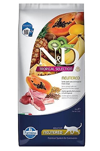 N & D Tropical Selection Kuzu Etli Kısırlaştırılmış Kedi Maması 10