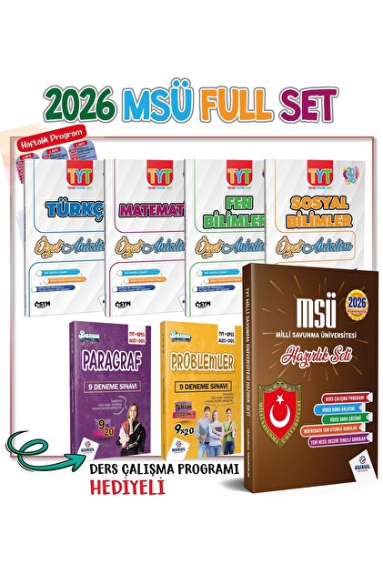 Kurul Yayıncılık 2026 MSÜ Hazırlık Seti Konu Anlatımlı Hediyeli