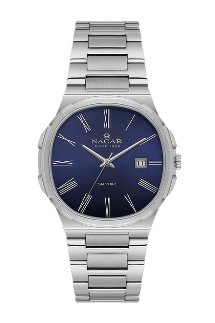 Sapphire Glass Classic Silver Men's Wristwatch Nc33-298377-Alm