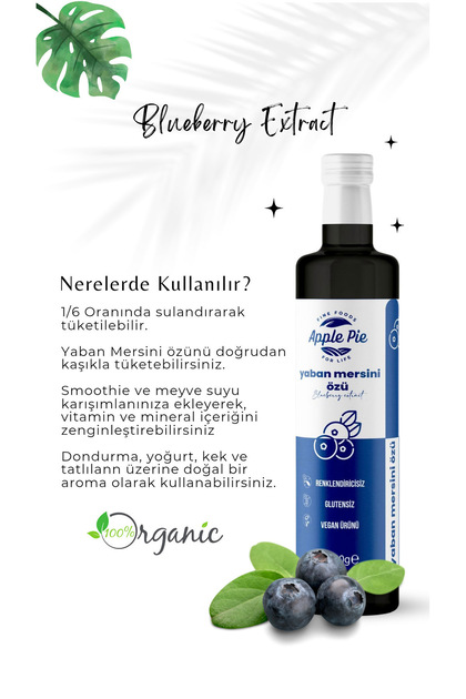applepiefoods Yaban Mersini Özü 700 gr , Doğal , Katkısız