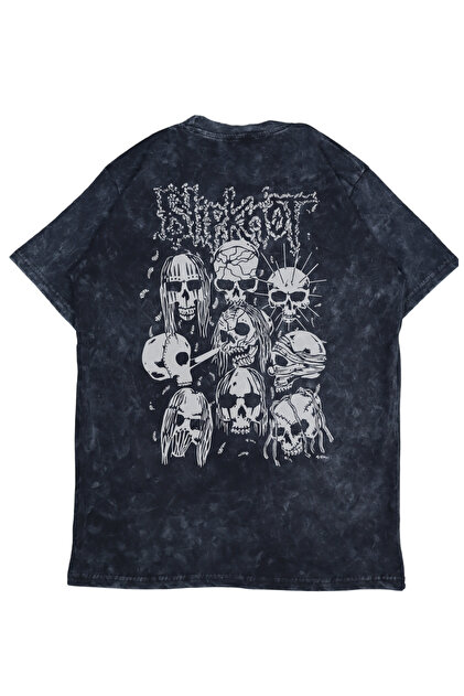 Slipknot Tシャツ XLサイズ Fuddy Moda Unisex Slipknot Sırt Baskılı Yıkamalı Tişört, Oversize
