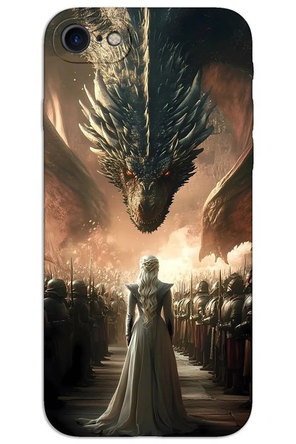 iPhone Se 2020 / 2022 Case Hd Pattern Printed Back Cover - Dragons