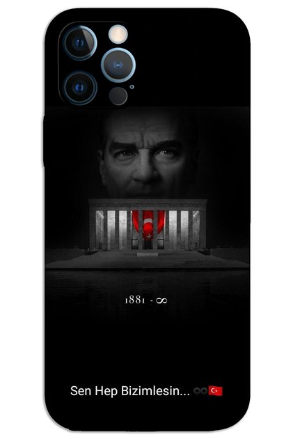 iPhone 12 Pro Max Case Hd Pattern Printed Back Cover - Atatürk Come with Us