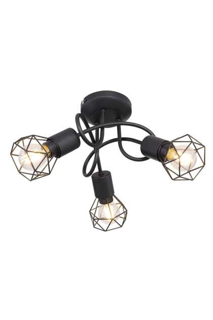 Плафон Xara 54802S-3D, 3xE14, черен, IP20, Globo Lighting