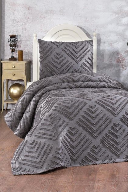 Dowry Land Pine 2 Piece Single Pique Set Anthracite