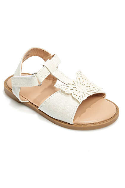 Appliqued Velcro Strap Sandals