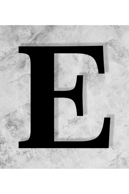 Black Plexy Letter Laser Cut 22 cm Size 3 mm Thickness Self Adhesive (Letter E)