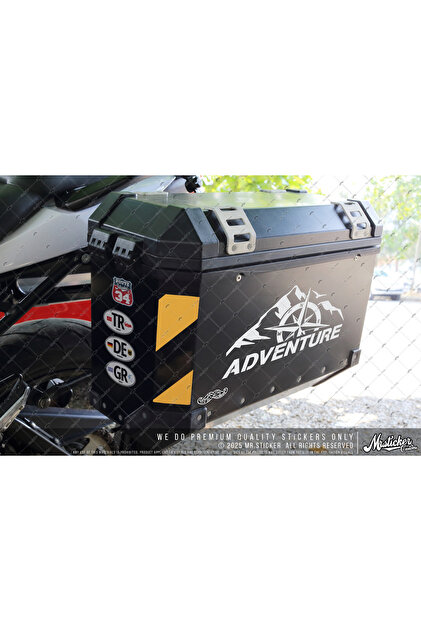 Bay Etiket CSE7 Parlak Gri Renk Adventure Yazılı Sticker - Fiyatı