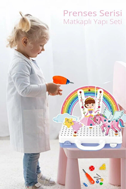 Tıfıl Toys Oyuncak 3D Matkap Seti Söktak Prenses Serisi Unicorn