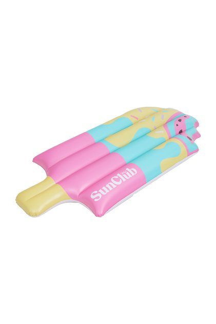 Inflatable Pool Float, Ice Cream Theme, Durable, L 177 x B 79 x H 20 cm - Multicolour