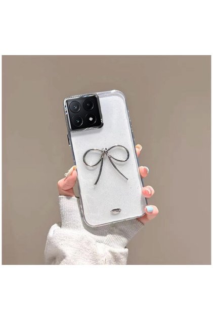 Xiaomi Poco X6 Pro 5g Compatible Case Bow Silicone Case Transparent