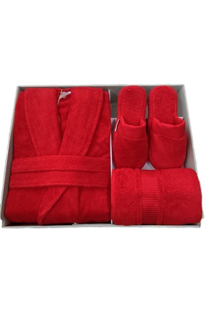 Colourist Şalyaka Bathrobe + Head Towel + Slippers - Size S/M