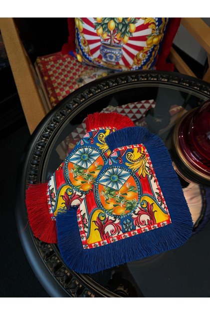 San Di Monte Cocktail Napkin Blue