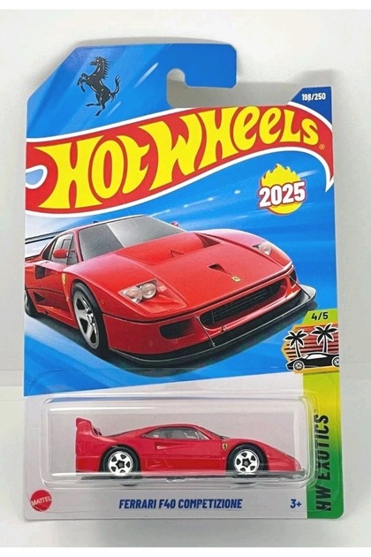 HOT WHEELS Ferrari F40 Competizione Uzun Kart Kırmızı 2025