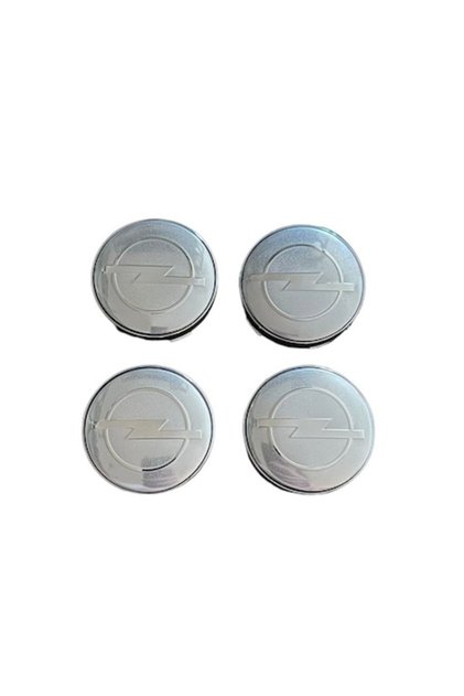 Σετ 4 τάσια ζάντας 60mm Opel ασημί συμβατά/ανταλλακτικά για ζάντες αλουμινίου