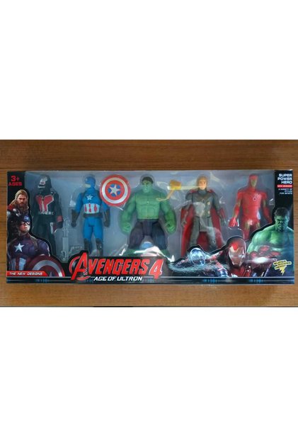 Oyuncak Yenilmezler Süper Kahramanlar Oyuncak Seti 5li Hulk Demir Adam Thor