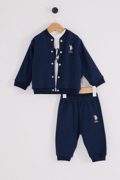 U.S. Polo Assn Baby Boy Navy Blue Set