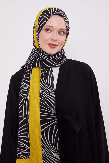 Yellow Tropical Cotton Shawl
