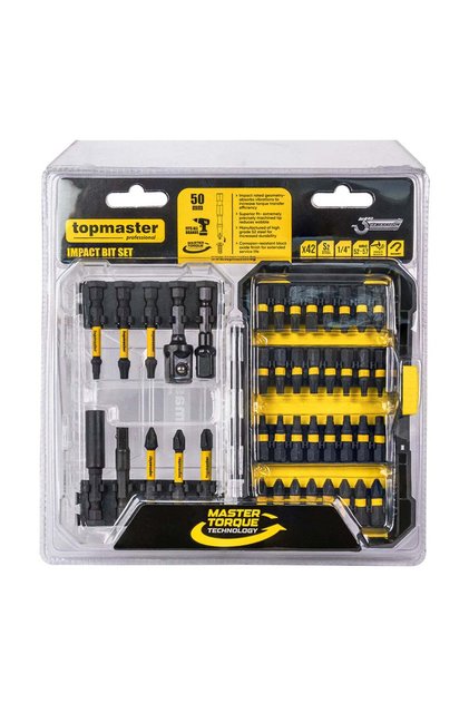 SET BITI CAPETE DE SURUBELNITA DE IMPACT TOPMASTER 42 PIESE