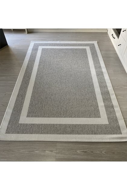 Sisel Salon Halısı Tozumaz Mutfak Halısı Gri Ekru Halı Modelleri Monet Koridor Yolluk
