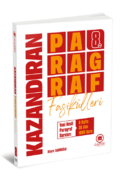8. Sınıf Kazandıran Paragraf Fasikülleri / Büşra Tahiroğlu / Çanta Yayınları / 9786256137301