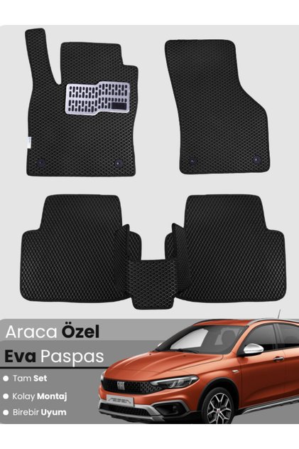 Fiat Egea Cross,Hatchback Uyumlu EVA Paspas Tam Set – Birebir Uyum, Araca Özel Tasarım,Kolay Montaj