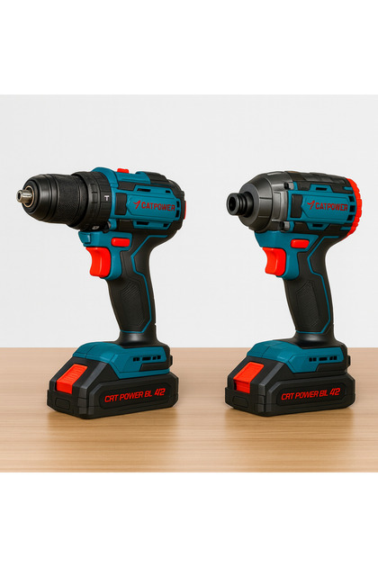 JİMATSU Catpower 5135 Akulu Vidalama ve Matkap Seti 20V 2Ah Li ion