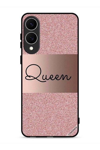 غطاء حماية لهاتف Samsung Galaxy S25 Edge بخلفية لامعة من Queen Glitters