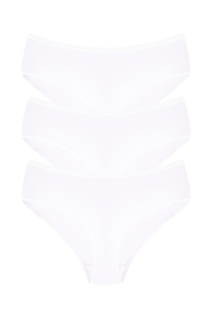 Women's Bamboo Panties White 3 Pack Extra Soft and Stretchy, Breathable Fabric