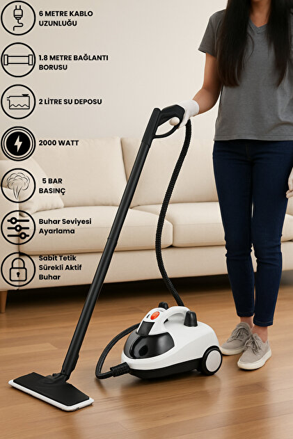 Yui SC1000 Çok Fonksiyonlu Buharlı Temizlik Makinesi Buharlı