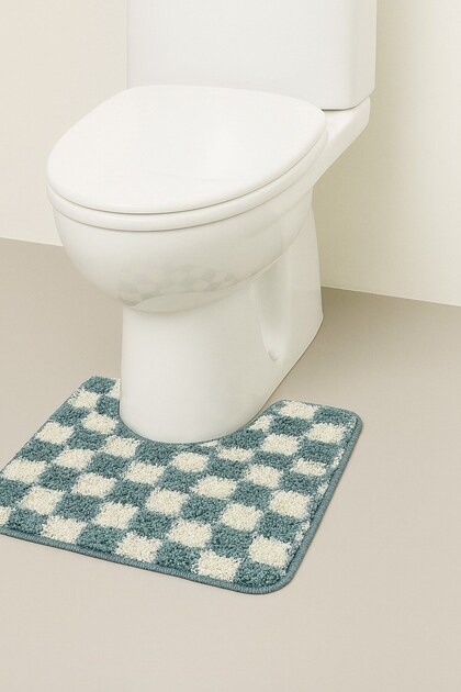 60X50 cm Washable Non-Slip Base Bathroom Toilet Seat Front Single Mat Shaggy