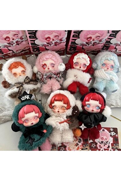 【チャコ】OLLEBOREBLA  ブタさん ツインセット DMR Accessoire 6 ADET skullpanda labubu kutu rasgele renk 6lı set
